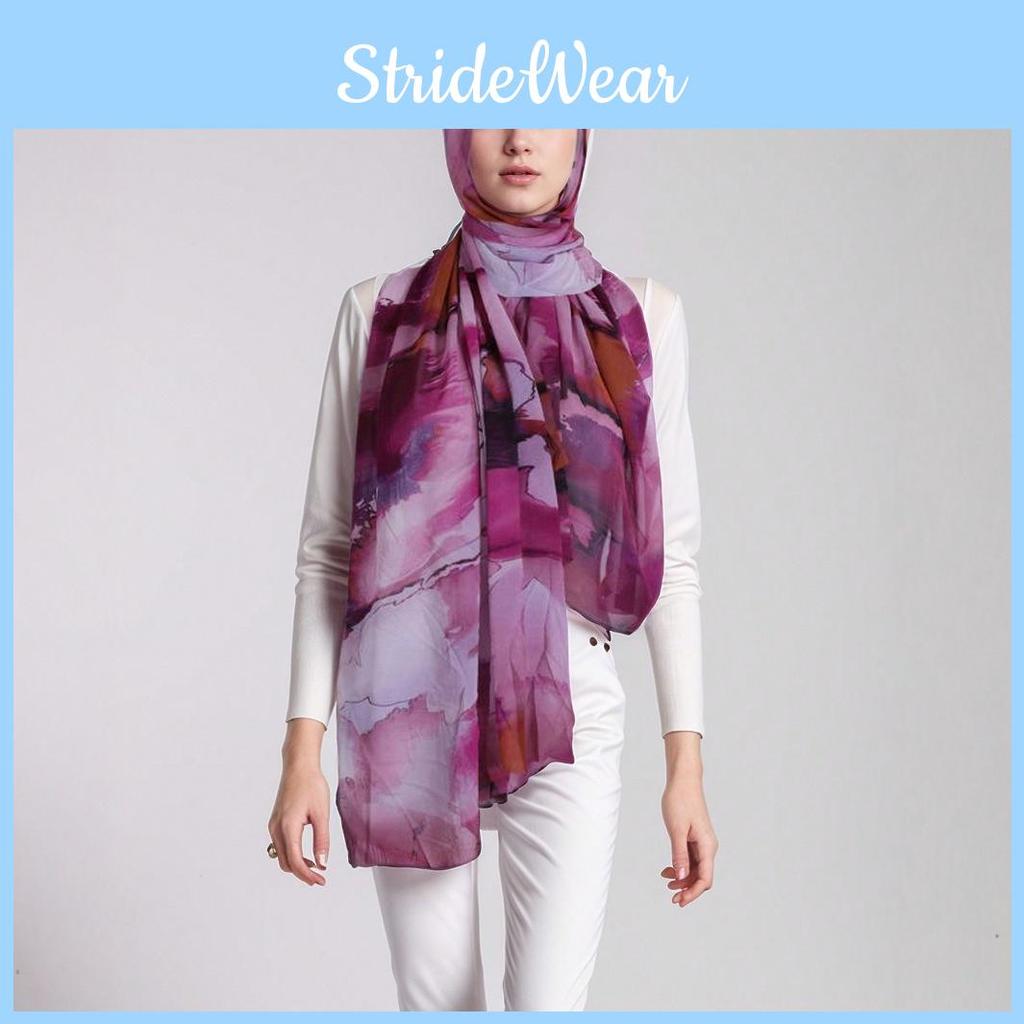 Polyester Digital Printed Scarves With Dye Printing Design For Summer Womens Fashion Accessory