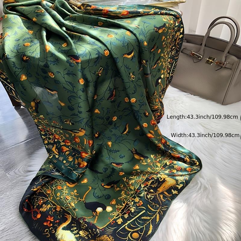 Роскошный шелковый шарф с принтом для женщин, дизайн 180x90 см, большой платок, шейный платок, женская повязка на голову, бандана, фуляр, палантин
