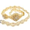 Gold Color Belt For Women Crystal Flower Wedding Jewelry Adjustable Length Waist Chain