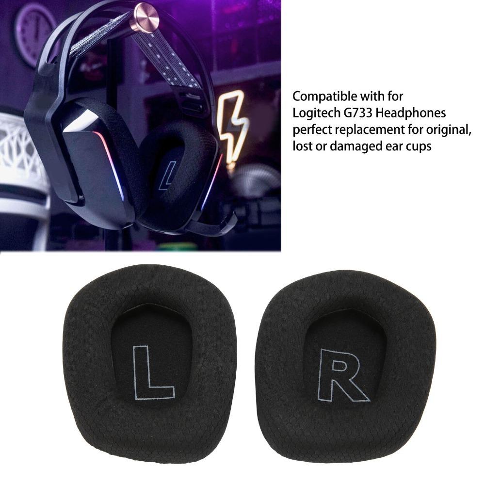 2PCS Breathable Mesh Noise Isolation Earcups for Logitech G733 Headphones Sound Quality Enhancement