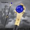 Коготь Дракона, синий стеклянный шар, Золотая трость, модная декоративная трость, ручка для трости для косплея, ручка Crosier 93 см