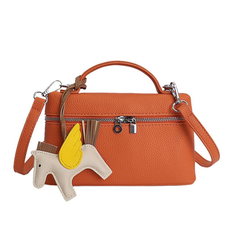 Niche design handbag, box bag, women's 2026 spring new textured light luxury versatile single-shoulder crossbody bag