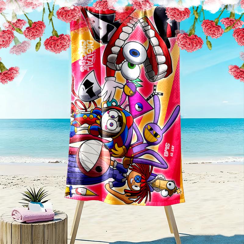 The Amazing Digital Circus Beach Towel Suitable for Travel, Outdoor Activities, Swimming Pools, Yoga, Surfing, Camping, Hiking, Gym
