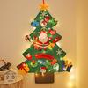 DIY Felt Christmas Tree with 5m LED Lights 3-Foot Tall Wall Hanging Decor with Detachable Ornaments Montessori Holiday Activity for Kids And Home