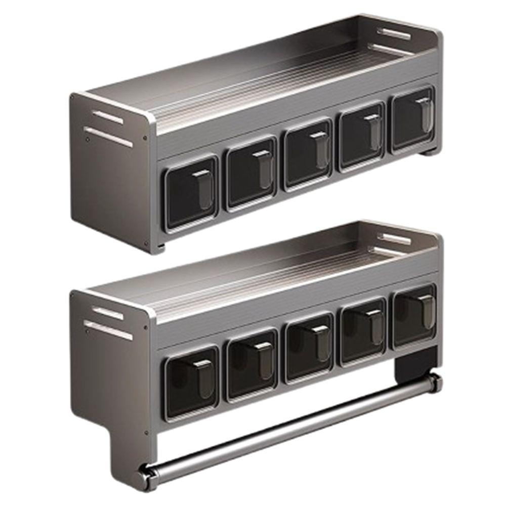 Multifunctional Condiment Jar Storage Holder Waterproof Spice Jars Rack Seasoning Box Rack Salt