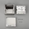 Embedded Invisible Floor Socket Stainless Steel Marble Style Universal Three Hole Flat USB Charging Power Socket
