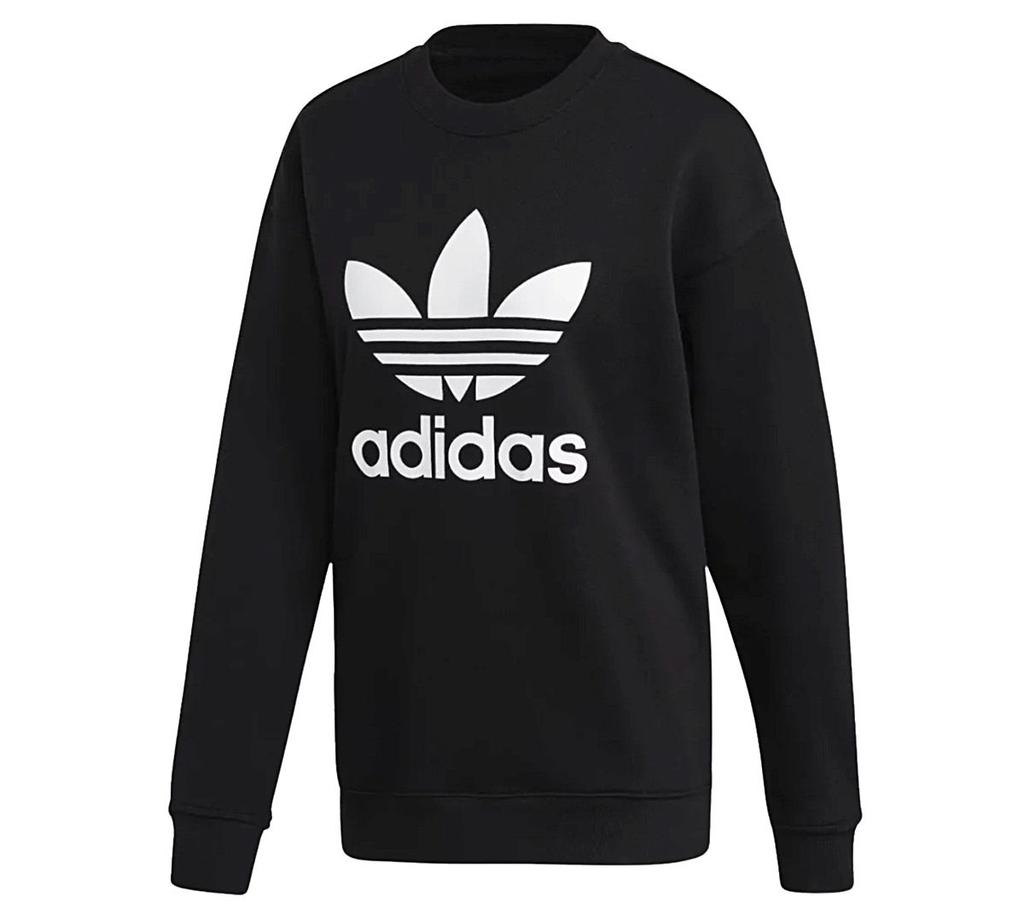 Adidas Trefoil Crew - Women's Sweatshirt Pullover Cotton Black FM3272 ORIGINAL