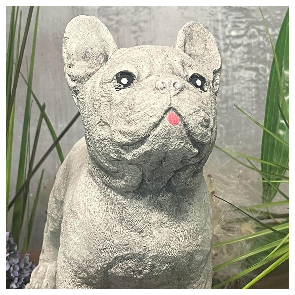 Concrete bulldog - a beautiful standing dog statue for your garden!
