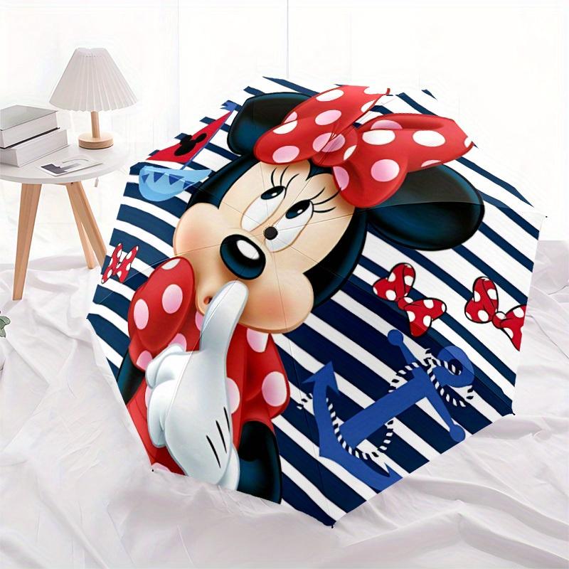 1pc Minnie Mouse Automatic Umbrella | Portable Foldable 8-Rib Manual Open, Casual Accessory, Durable Canopy yy250823010