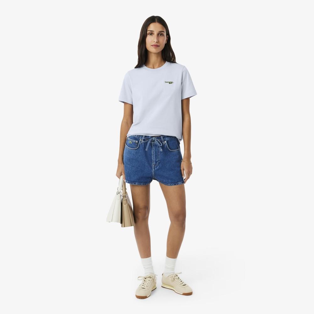 [Lacoste] Women's Soft Branding Short Sleeve T-Shirt TF5058-56GJ2G