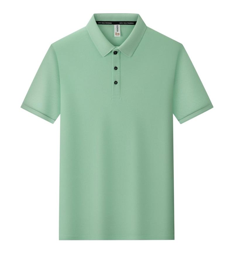 Женская и мужская однотонная футболка летняя с лацканами и короткими рукавами YG-2251/252