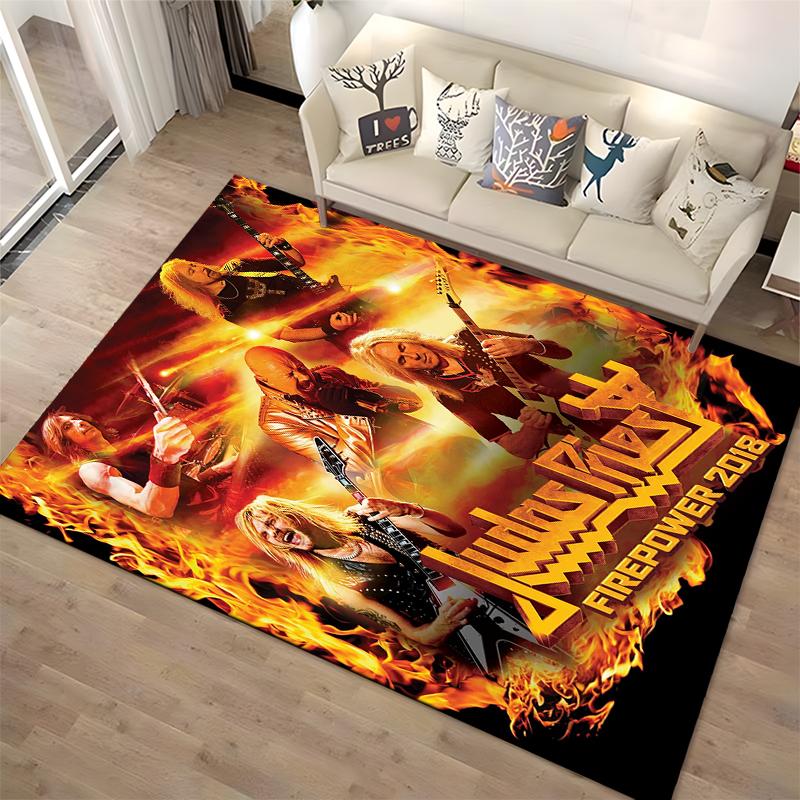 Judas Priest Firepower 2018 Design Rug Non-slip rug suitable for living room and bedroom sofas