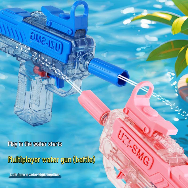 Летний Водный пистолет Uzi Backfire Tech: Большая емкость, Непрерывная стрельба, Прозрачный бак Игрушка
