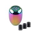 Universal Aluminum Alloy Gear Shift Knob, 5/6-Speed Manual Lever Head for Car Modification