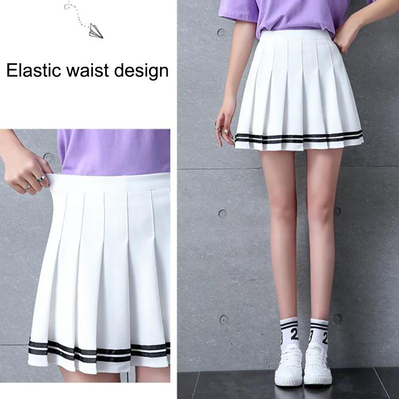 Юбки, женские вечерние полосатые юбки трапециевидной формы для девочек, школьная форма, юбки больших размеров, модная плиссированная юбка Y2k, повседневная тонкая мини-юбка