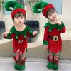 Christmas Girl Green Elf Princess Dress Performance Clothing Baby Christmas Clothing Theme Studio Clothing