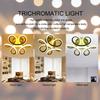 Nordic Luxury Chandelier Easy To Install Mental LED Pendant Light Wall Mounted Floral Shape for Living Room Bedroom Dining Room
