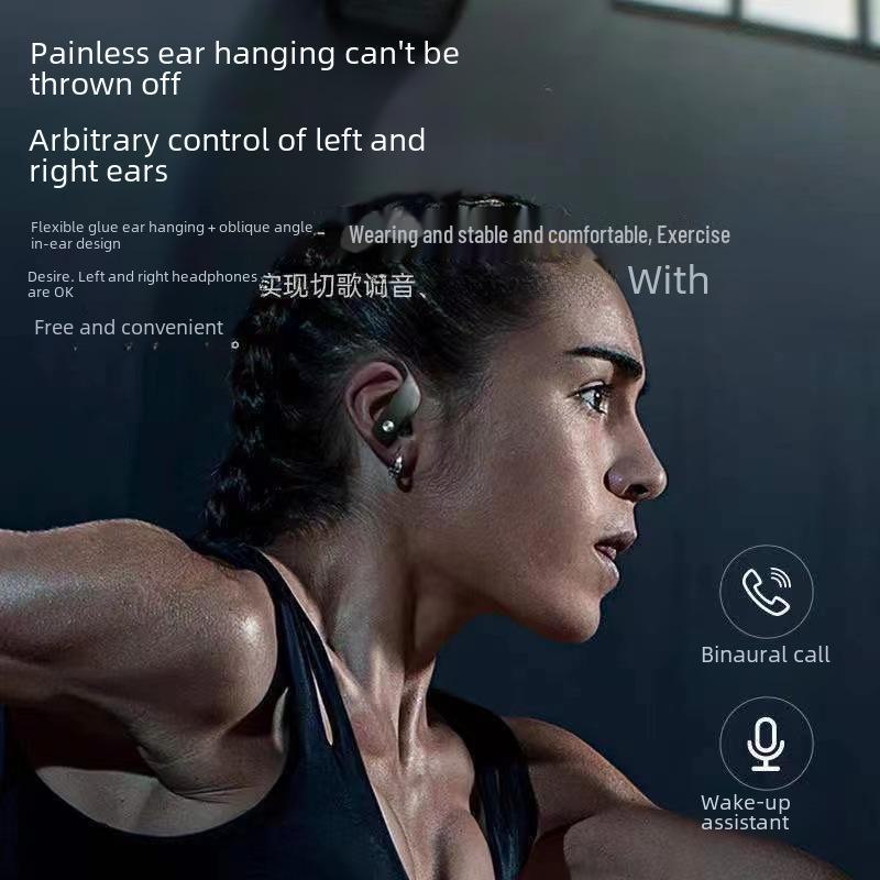 T16 TWS беспроводная Bluetooth-гарнитура с заушным креплением, тройным цифровым дисплеем и шумоподавлением