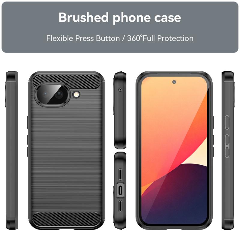 For Cover Google Pixel 10a Case For Google Pixel 10a Anti-knock Soft Silicone Carbon Fiber Back Case For Google Pixel 10a Case