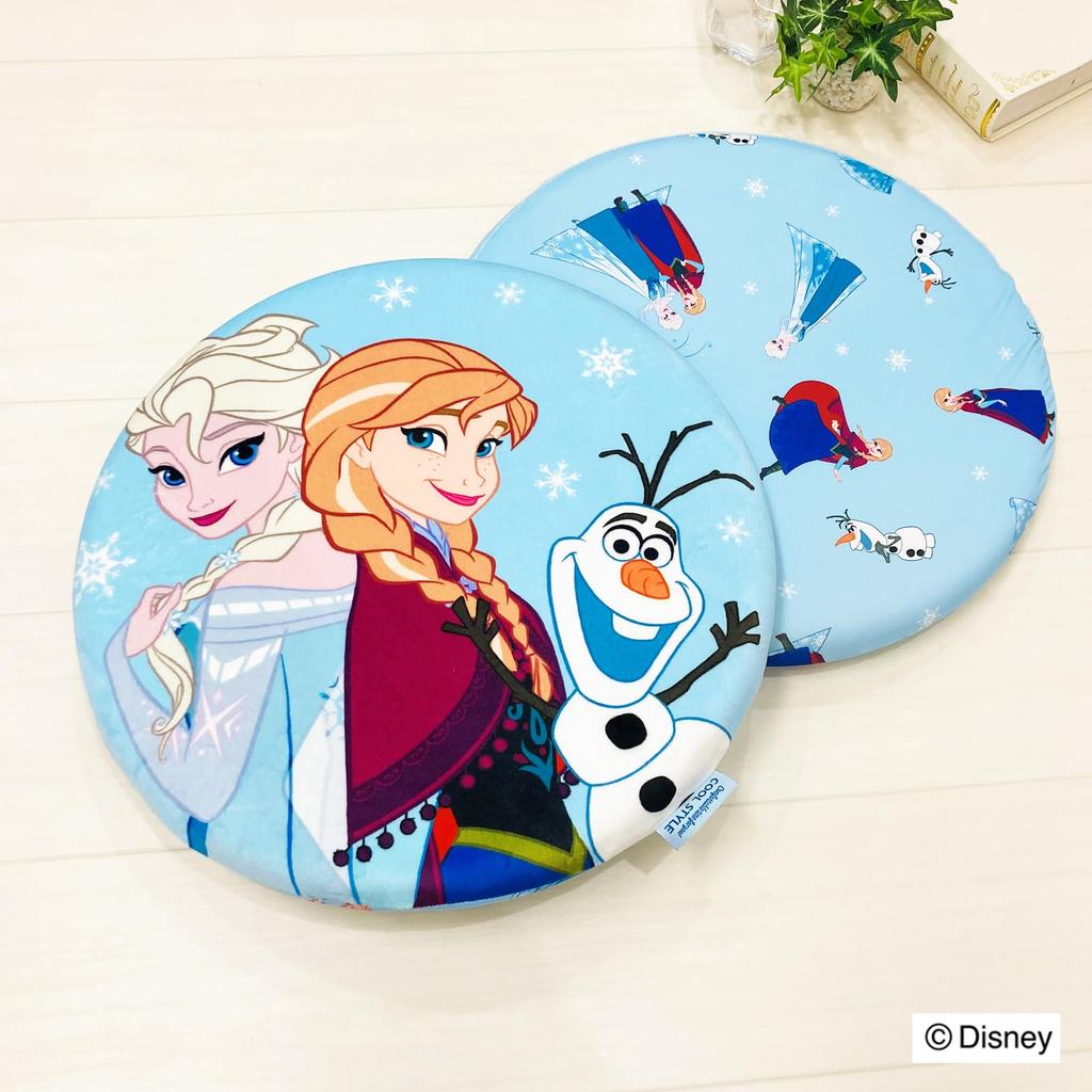 MORIPiLO Morishita Disney Frozen Подушка для сиденья Подушка для стула 40x40 см круглая крутая пена с эффектом памяти Товары с персонажами Disney Princess Синий 4621382