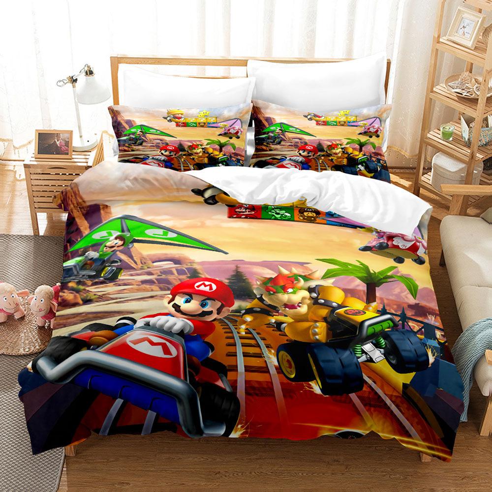 Children'S Animation 3D Digital Printing Three-Piece Set Animation Three-Piece Set Home Textile Bed Sheet Kit