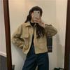 Work Jacket for Women Spring and Autumn New Style Short Versatile Long-sleeved Top for Small People