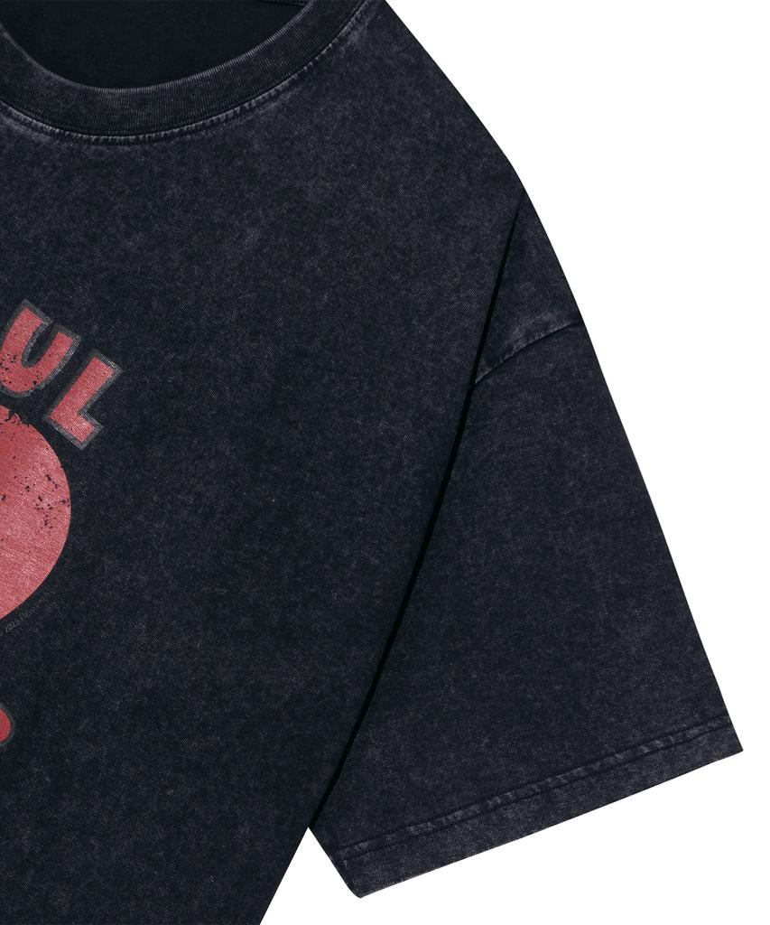 CNVS Betty Boop Monroe Seoul Oversized Short Sleeve T-Shirt_Charcoal