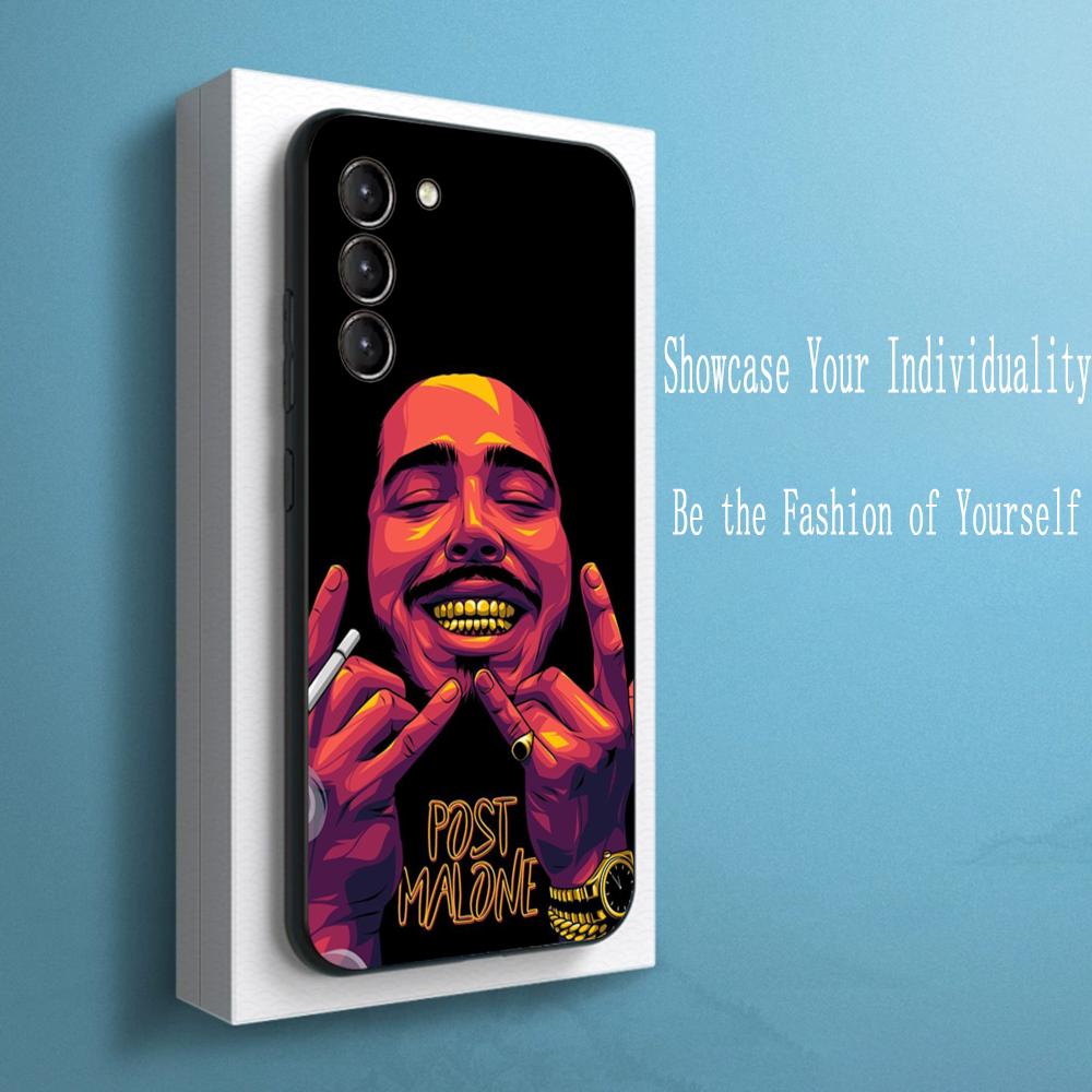 Hip Hop Rapper Post Ma-olne Phone Case For Samsung Galaxy S26 S25 S24 S23 S22 S21 Plus Ultra Note20 Soft Black