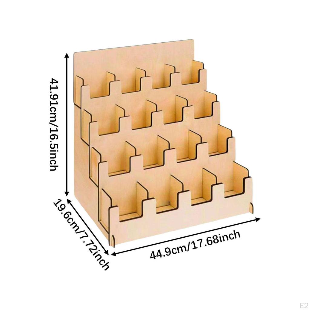Подставка для поздравительных открыток, держатель, 4 уровня, простая сборка, стеллаж для хранения, коллекционная карта