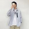 Рубашка с длинным рукавом с буквенным принтом 2024 года в японском стиле в стиле Гонконга, свободная рубашка для мальчиков, летнее модное универсальное повседневное пальто
