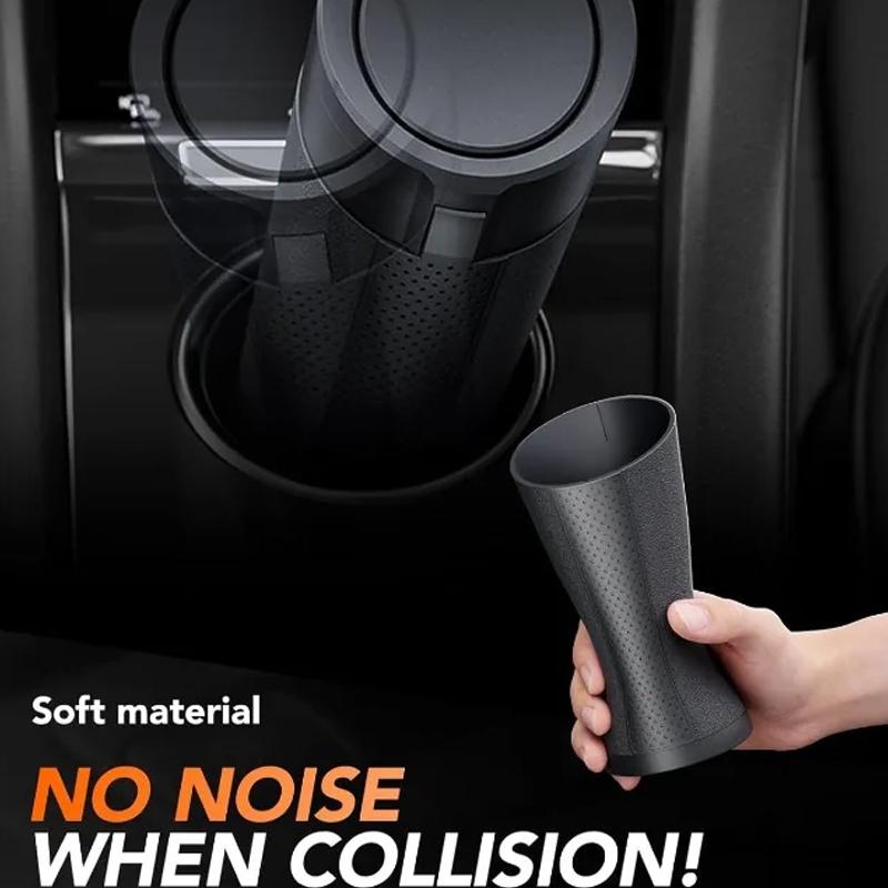 Car Accessories Trash Can with Lid Auto Dust Organizer Includes Garbage Bags Small Car Trash Bin Interior Rubbish Bag