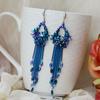 Beaded Earrings Crystal Roundness Tassel Chain Hand Knitting Bohemia Alloy Fashion Simple Rice Bead Earrings