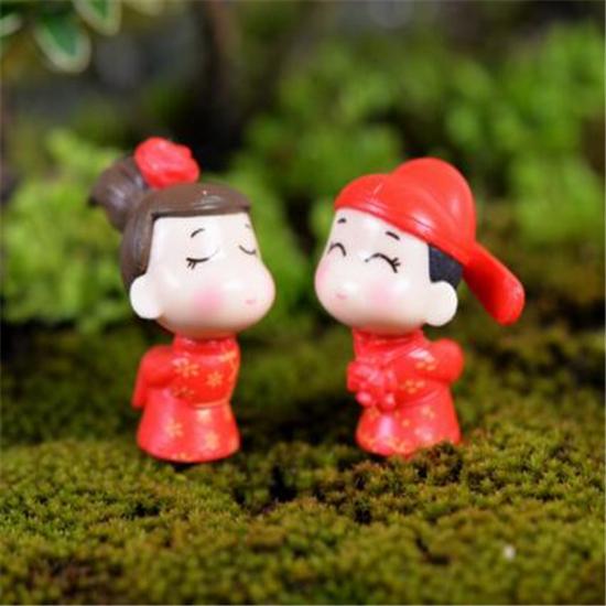 1 пара кукол-пары жених и невеста свадебное украшение микросцена китайское украшение