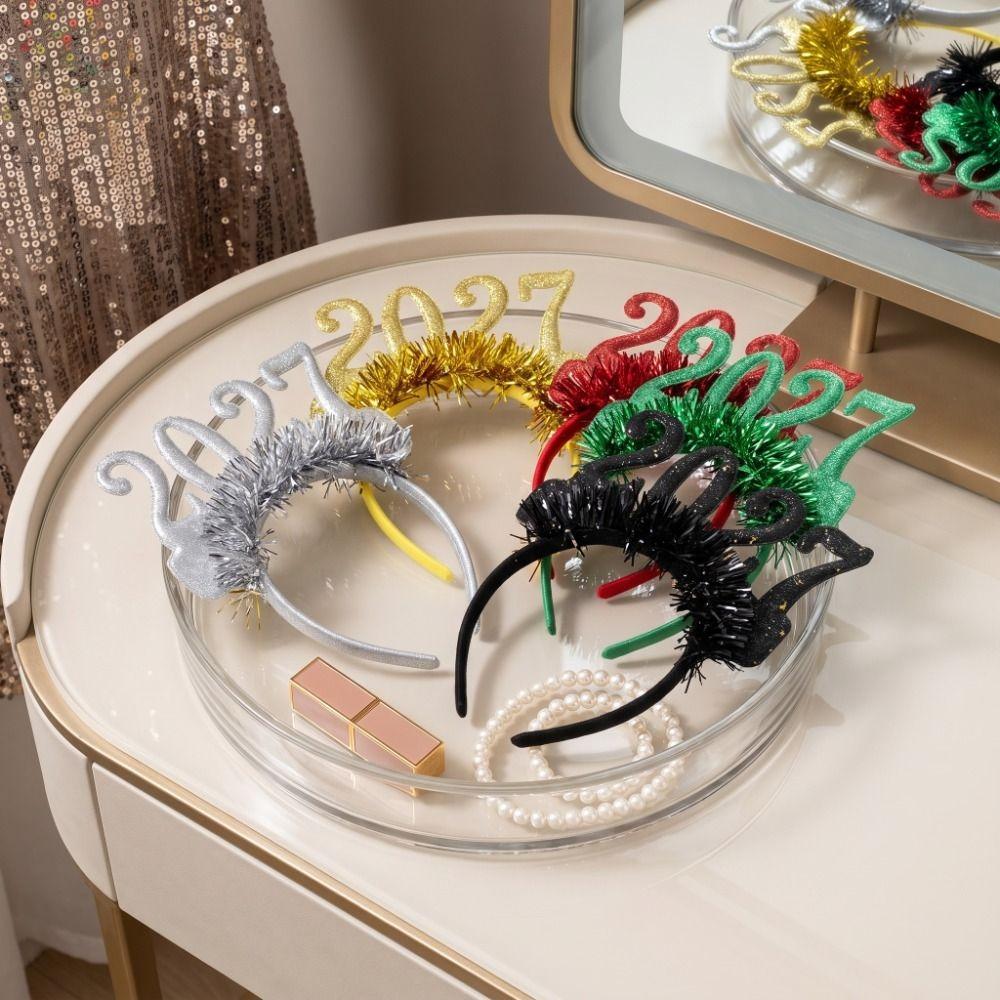 Sequin New Year Decorative Glasses Sweet Glitter Hair Hoop Star Strip Headwear  Eve Party
