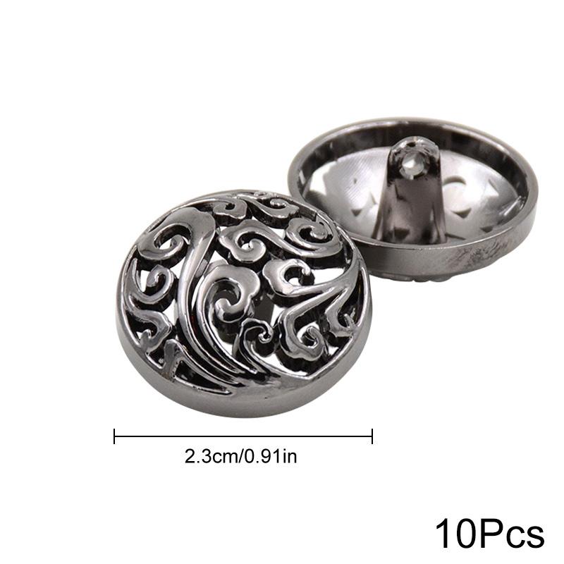 10 шт. пряжка костюм облачные кнопки модные металлические кнопки золотой цинковый сплав швейные аксессуары кнопки выдалбливают пальто