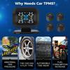 Автомобильные системы сигнализации безопасности TPMS Мини-система контроля давления в шинах автомобиля ЖК-дисплей USB Беспроводная с 4 внешними датчиками