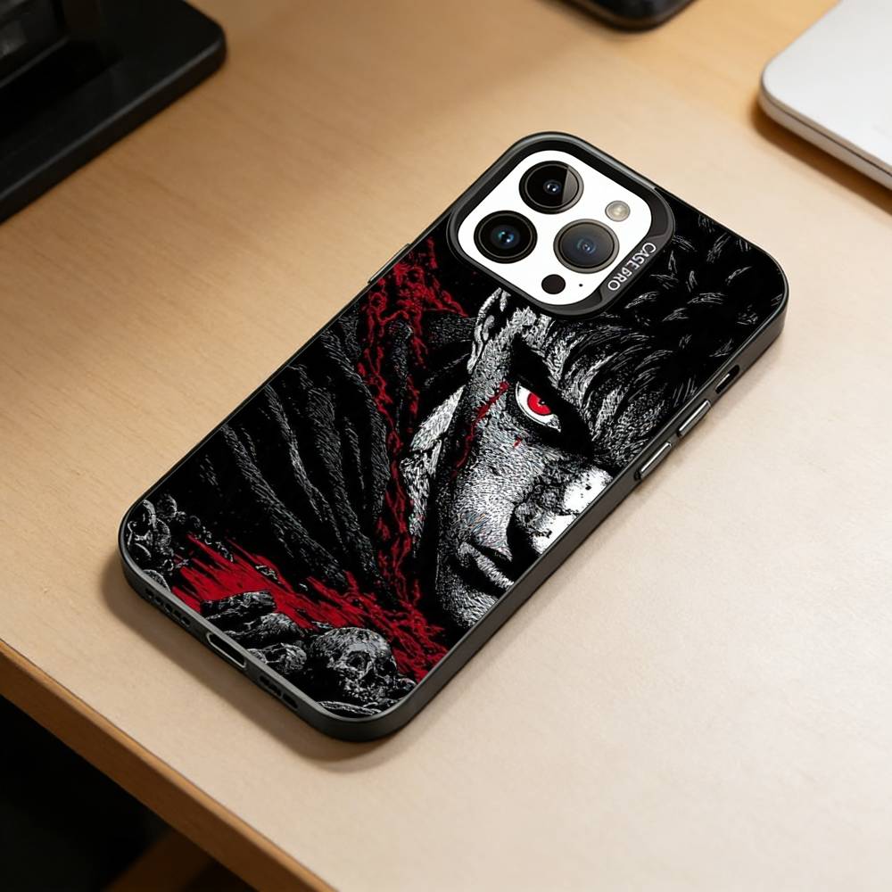 Чехол для телефона с изображением Гатса из аниме Берсерк Для iPhone 17,16,15,14,13,12,11 Plus,Pro Max,XS,Красочный серебряный чехол для телефона Funda Cover