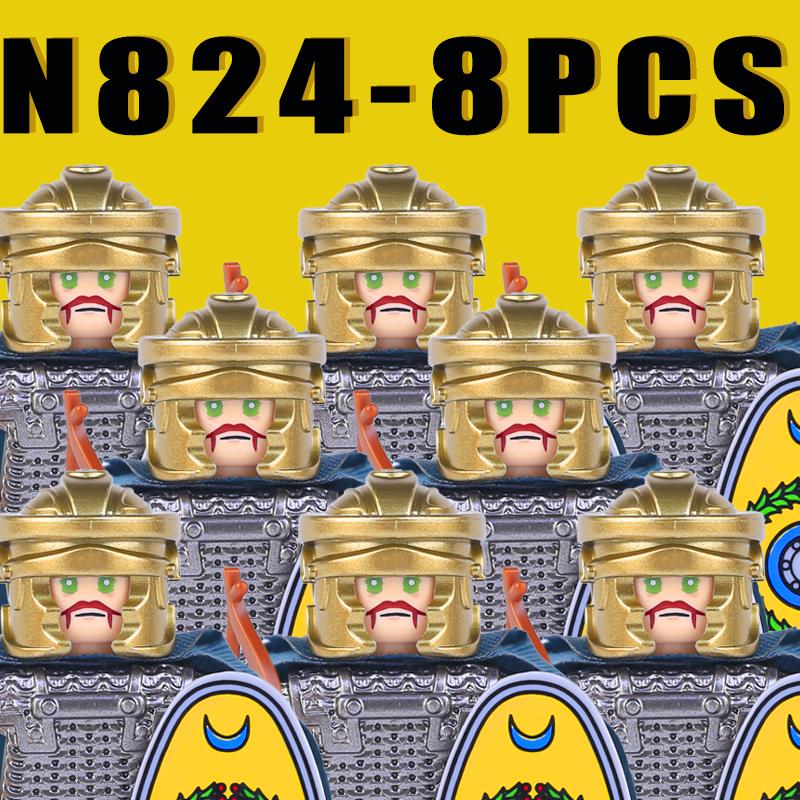 Средневековые Военные Рим Рыцари Строительные Блоки Замок Армия Воин Солдат Фигурки Арбалетчик Щит Меч Легион Блоки Игрушки