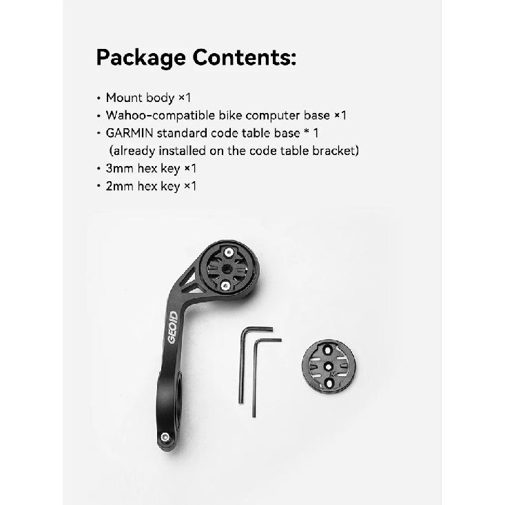 GEOID Bike Mount Extender Sports Camera/GoPro/Light & Computer Bracket for Garmin Bryton Wahoo Cycling Accessories