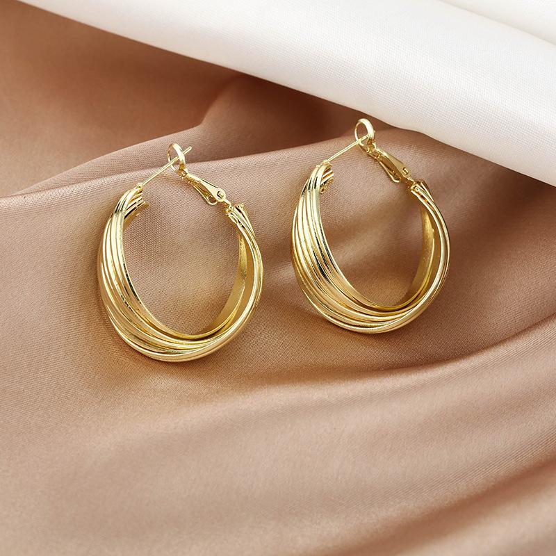 Серьги из серебра 925 пробы, многослойные, обернутые, минималистичные - Модные, Уникальные, Смелый Дизайн