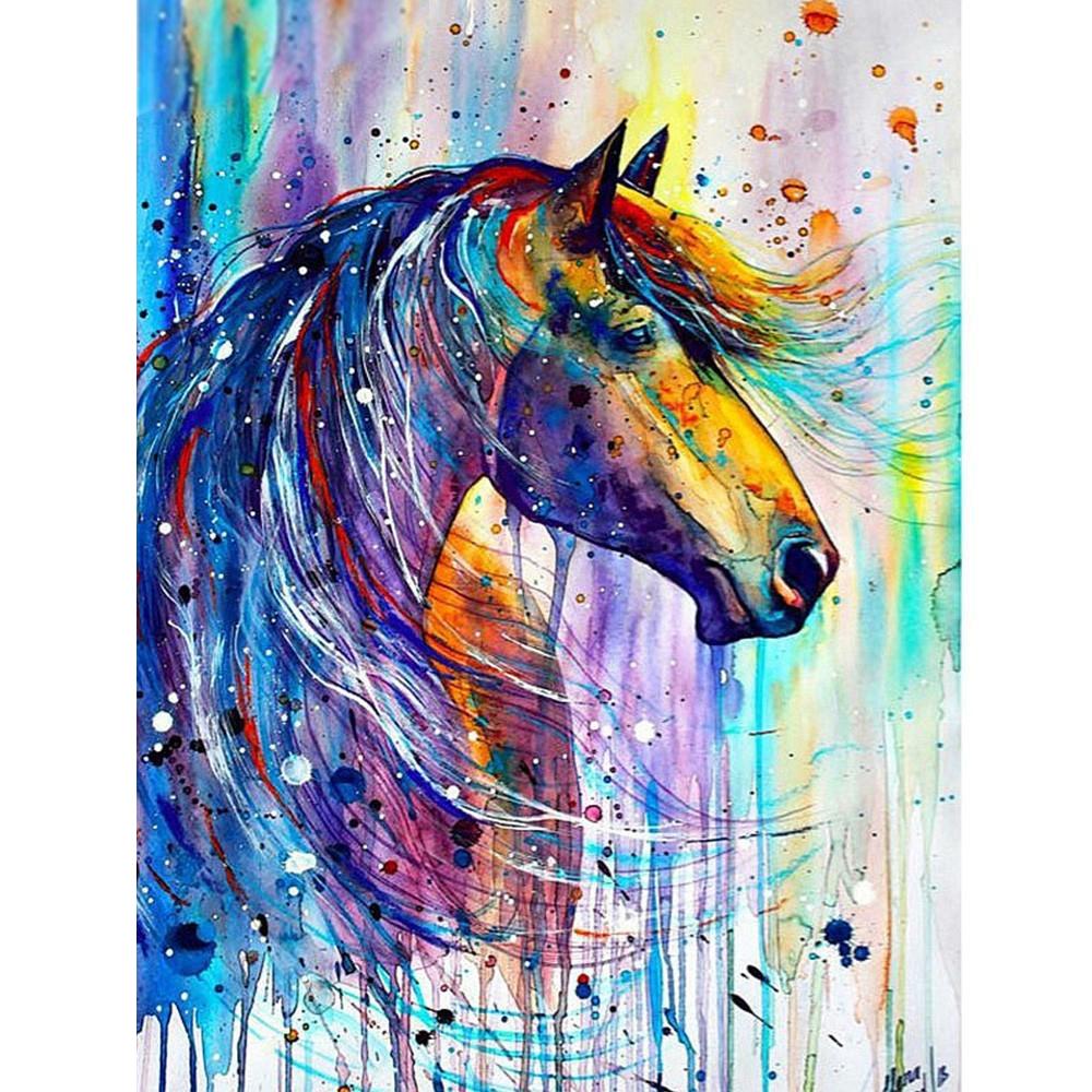 Полная квадратная/круглая алмазная живопись Горный пейзаж Горный хрусталь 5D Алмазная вышивка Тигр Олень Животное Мозаика Настенное искусство