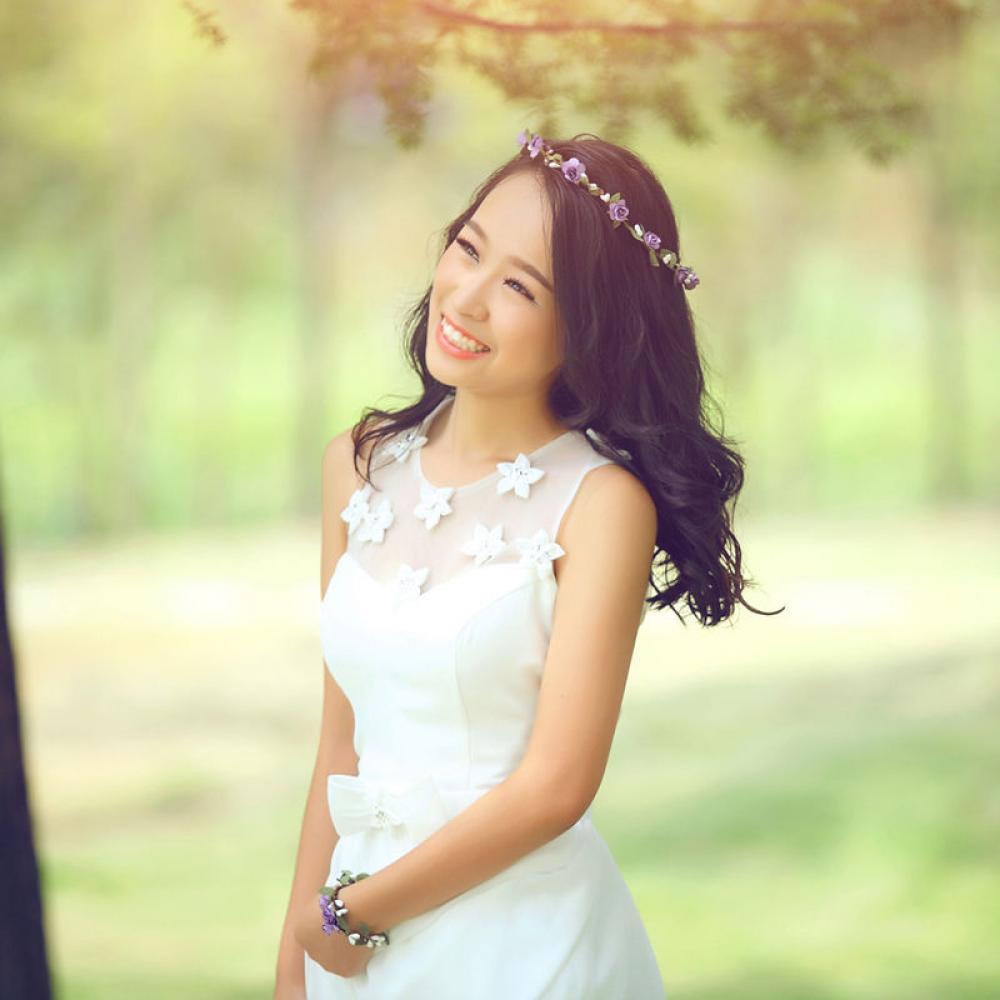 Adjustable Bride Flower Bohemian Garland Bridesmaid Headdress Headbands