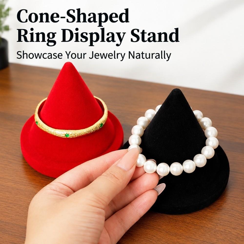 Cone Shape Bracelet Display Stand Flocking Surface Bracelet Showcase Jewelry Shop Counter