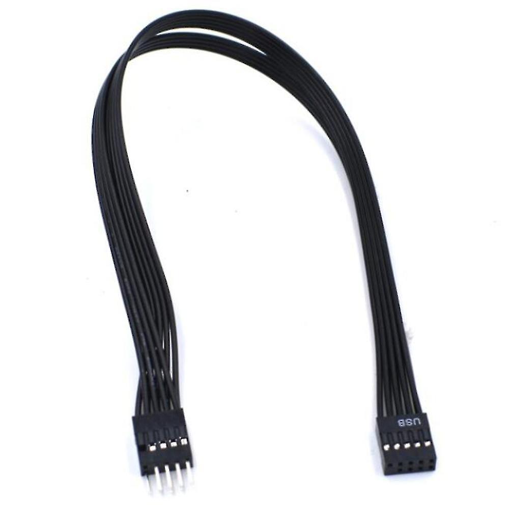 Mainboard 9pin Usb 2.0 Male To Female Extension Cable 30cm, 2 Pack