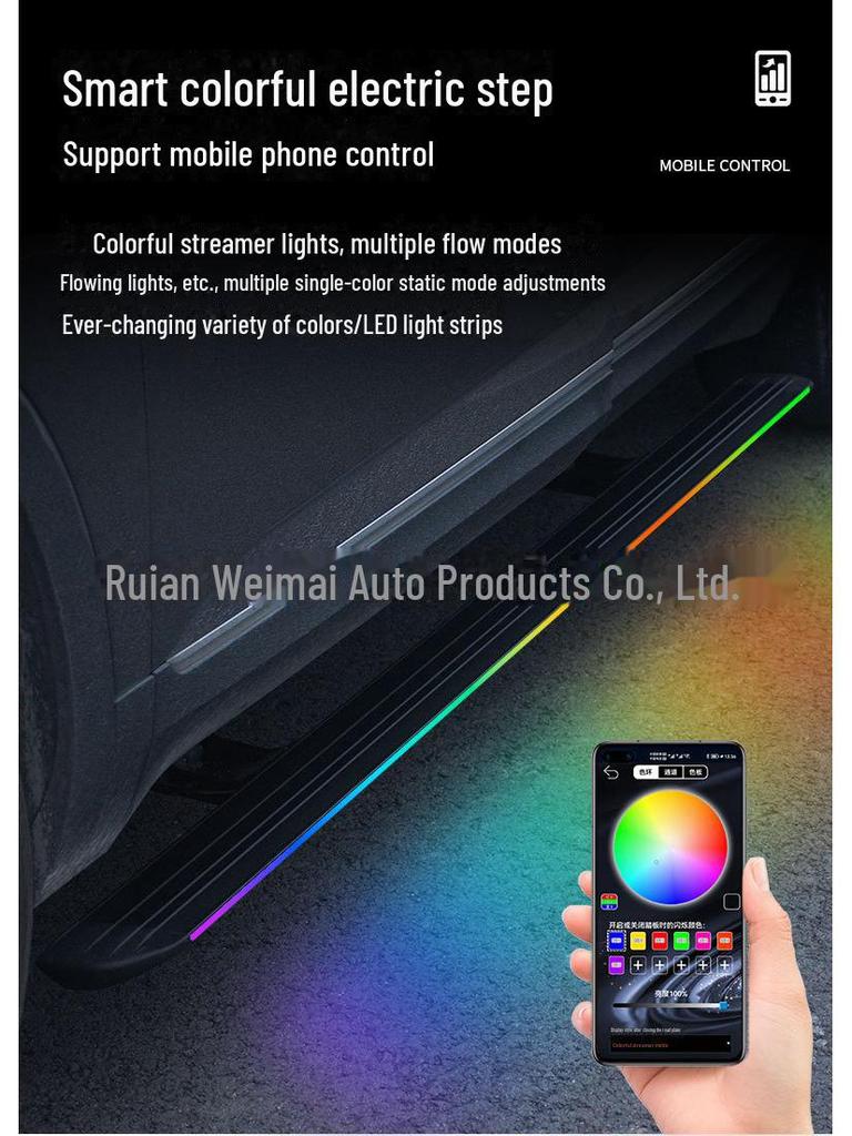 Идеальная боковая электрическая подножка для L8/One L9L7 Wenjie M7 с лампой «Ангельское крыло»