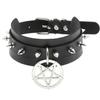Punk  Spiked Choker Collar For Girl Goth Pentagram Necklace Emo Cool Chocker  Gothic Accessories