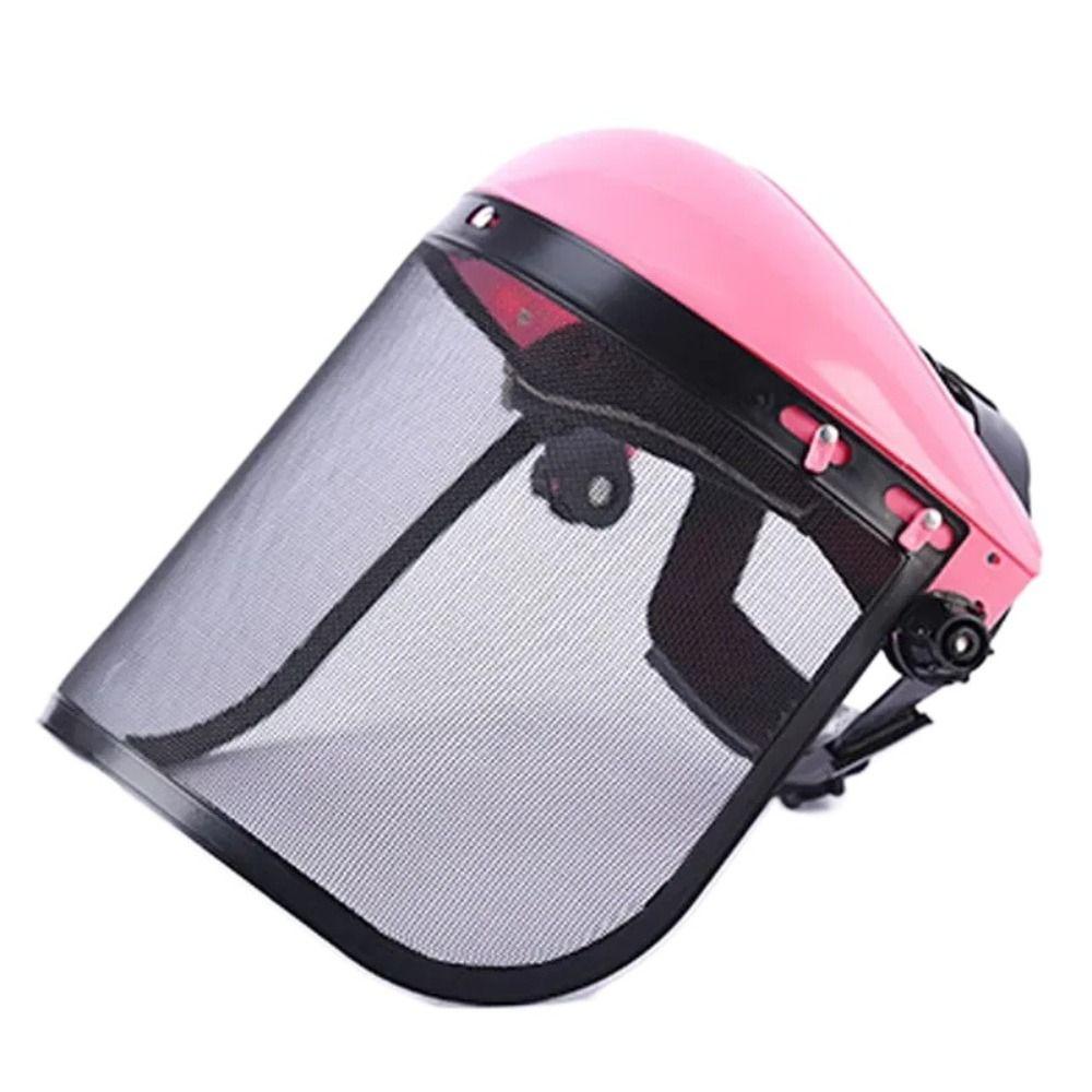 С защитным шлемом для триммера с сеткой для защиты лица, защитным шлемом для сада с сеткой, дышащей садовой маской для лесного хозяйства