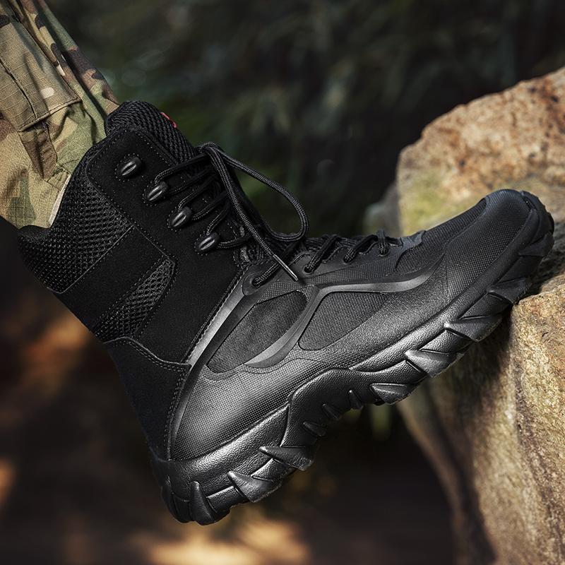 TUINANLE Мужские ботинки, военные ботинки для пустыни, уличные рабочие ботинки до щиколотки, мужская нескользящая походная обувь для скалолазания