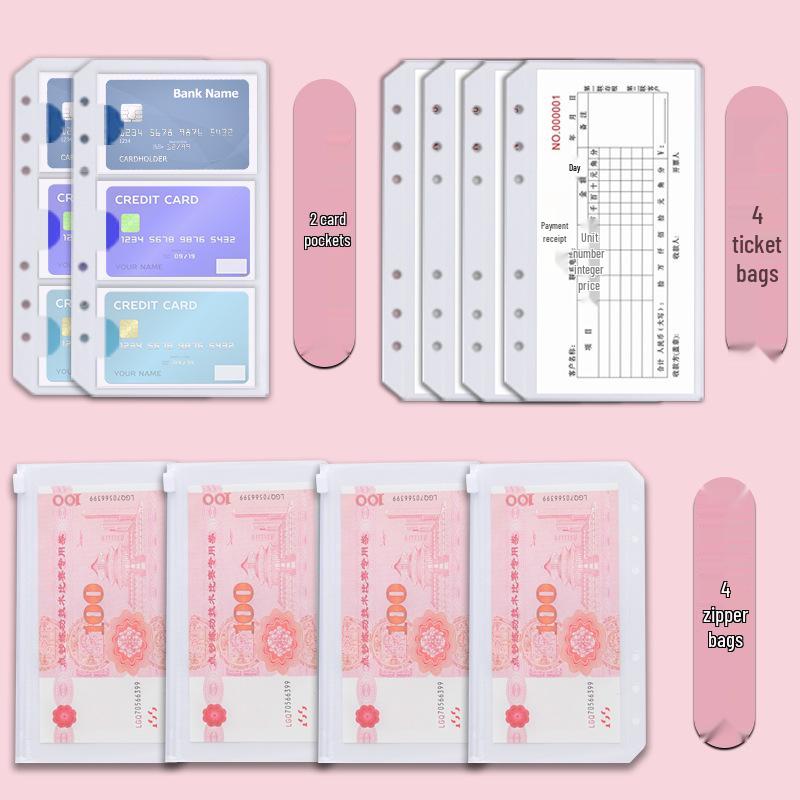 Дневник сбережений ученика начальной школы: Сумка для хранения денег и блокнот для семейных финансов