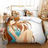 Fashion Anime Bed Sheet Set Golden Time Bedding Set Single Twin Full Queen King Size Bed Set Adult Kid Bedroom Duvet Cover Sets